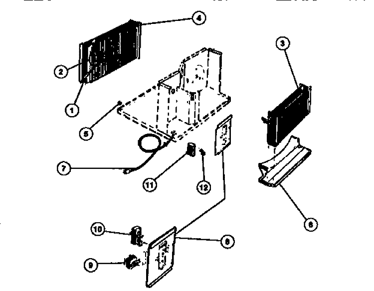 CONTROL PARTS Diagram and Parts List for AC054L7A1  Frigidaire Air Conditioner