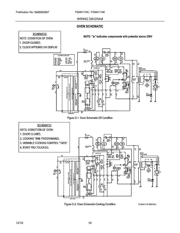 WIRING DIAGRAM Diagram and Parts List for FGMV173KWB  Frigidaire Microwave