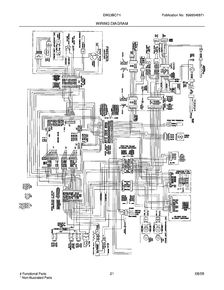 WIRING DIAGRAM Diagram and Parts List for EW23BC71IS0  Electrolux Refrigerator