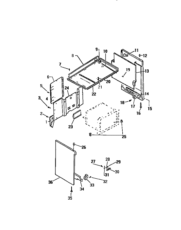 PANELS Diagram and Parts List for REP302CD1  Kelvinator Range