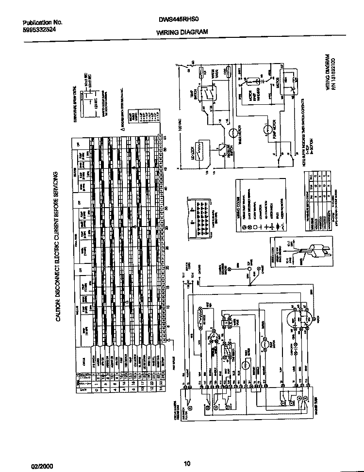 131822100 WIRING DIAGRAM Diagram and Parts List for DWS445RHS0  Gibson Washer
