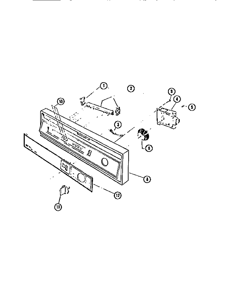 CONTROL PANEL Diagram and Parts List for SU24P3WTLA  Gibson Dishwasher