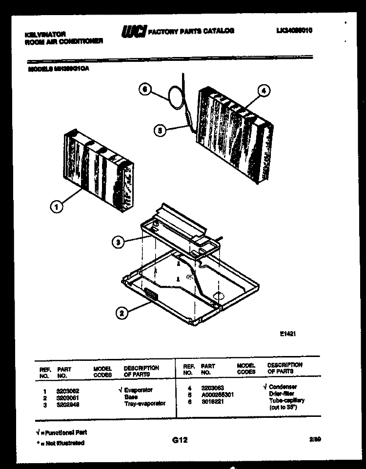 UNIT PARTS Diagram and Parts List for MH309G1QA  Kelvinator Air Conditioner