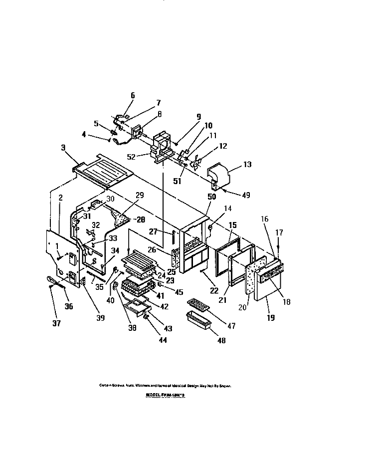 EVAPORATOR, FAN MOTOR Diagram and Parts List for FPIM18ML3  Frigidaire Refrigerator
