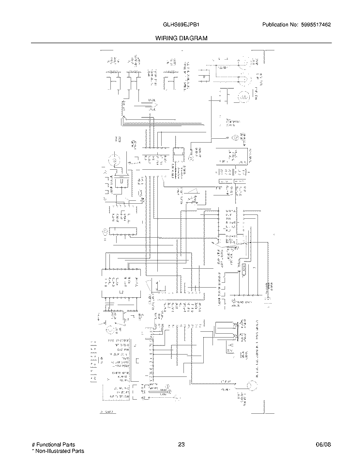 WIRING DIAGRAM Diagram and Parts List for GLHS69EJPB1  Frigidaire Refrigerator