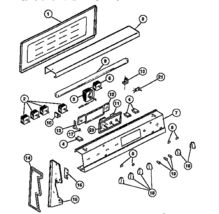 CONTROL PANEL, COOK - MASTER, SWITCHE Diagram and Parts List for REGS37BFL2  Frigidaire Wall Oven