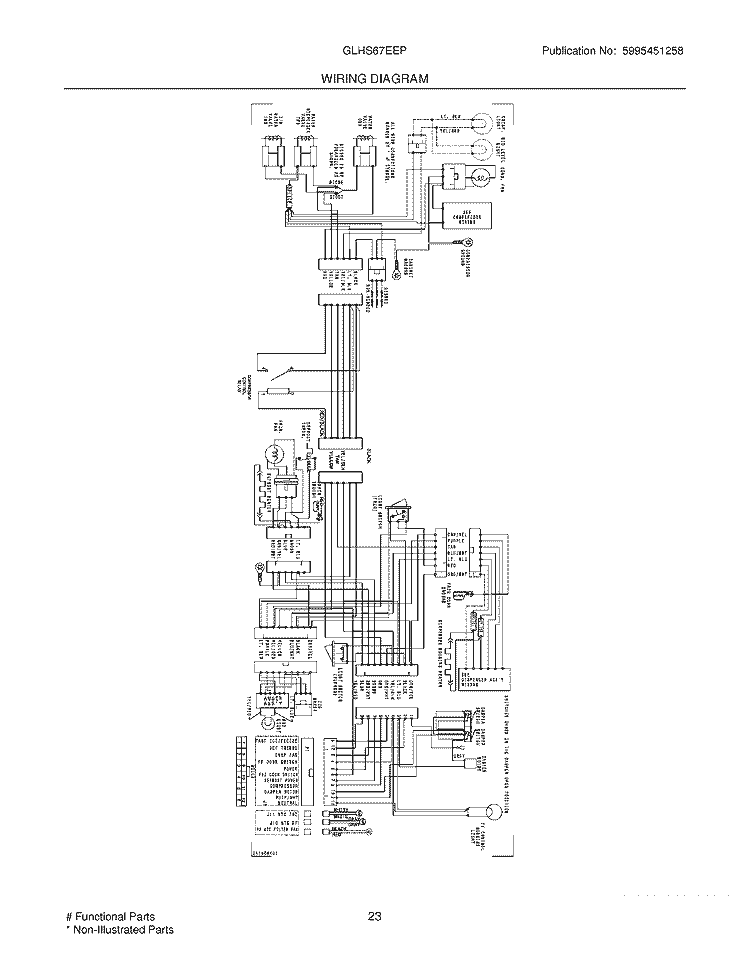 WIRING DIAGRAM Diagram and Parts List for GLHS67EEPQ4  Frigidaire Refrigerator