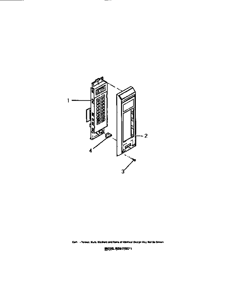 MICROWAVE CONTROL PANEL Diagram and Parts List for REM77BCB1  Frigidaire Microwave Oven Combo