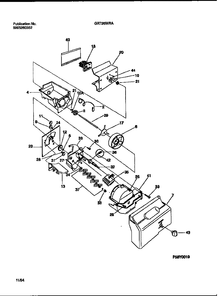ICE MAKER & INSTALLATION COMPONENTS Diagram and Parts List for GRT26WRAD2  Gibson Refrigerator
