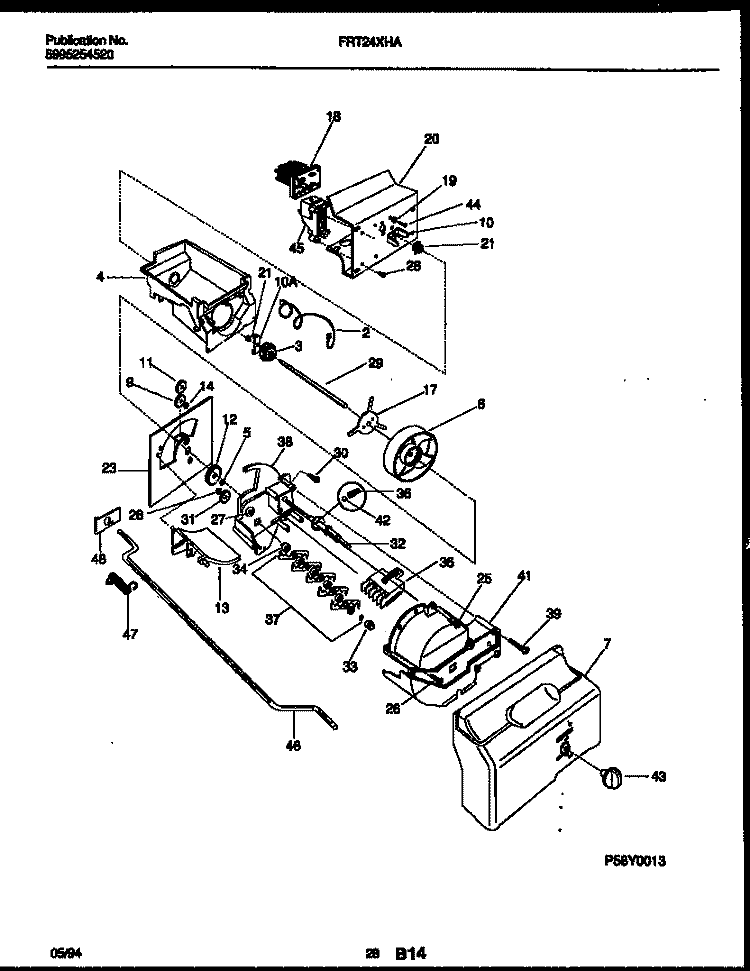ICE DISPENSER Diagram and Parts List for FRT24XHAY1  Frigidaire Refrigerator