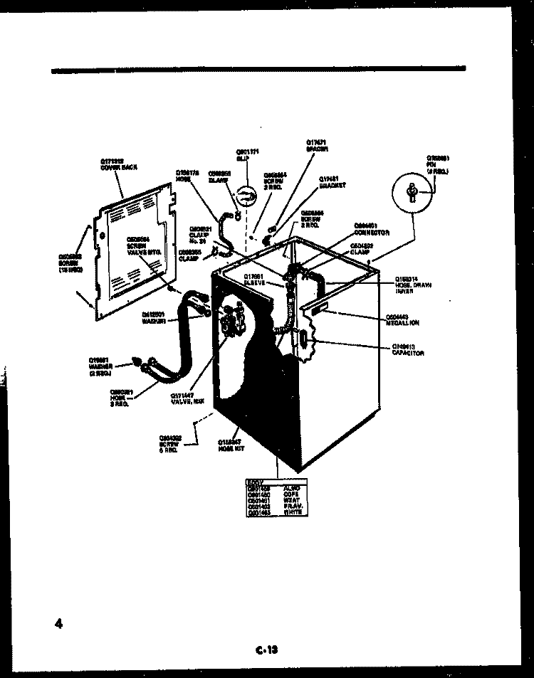 COMPRESSOR PARTS Diagram and Parts List for AH153K2A1  Frigidaire Air Conditioner