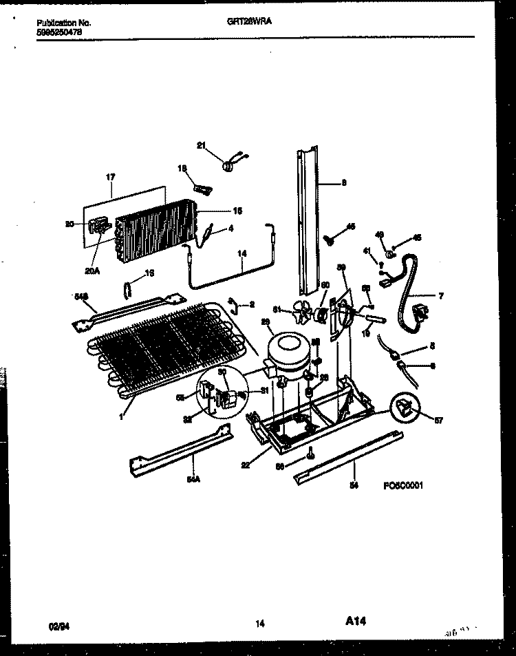 SYSTEM AND AUTOMATIC DEFROST PARTS Diagram and Parts List for GRT26WRAD1  Gibson Refrigerator