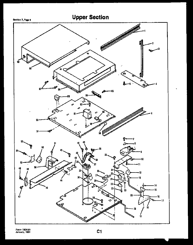 CABINET PARTS Diagram and Parts List for TSK140PN0W  Kelvinator Refrigerator