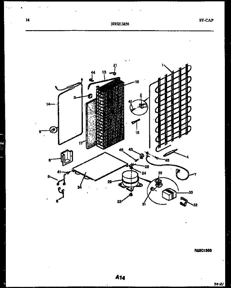 SYSTEM AND AUTOMATIC DEFROST PARTS Diagram and Parts List for RS19F3WX1C  Gibson Refrigerator