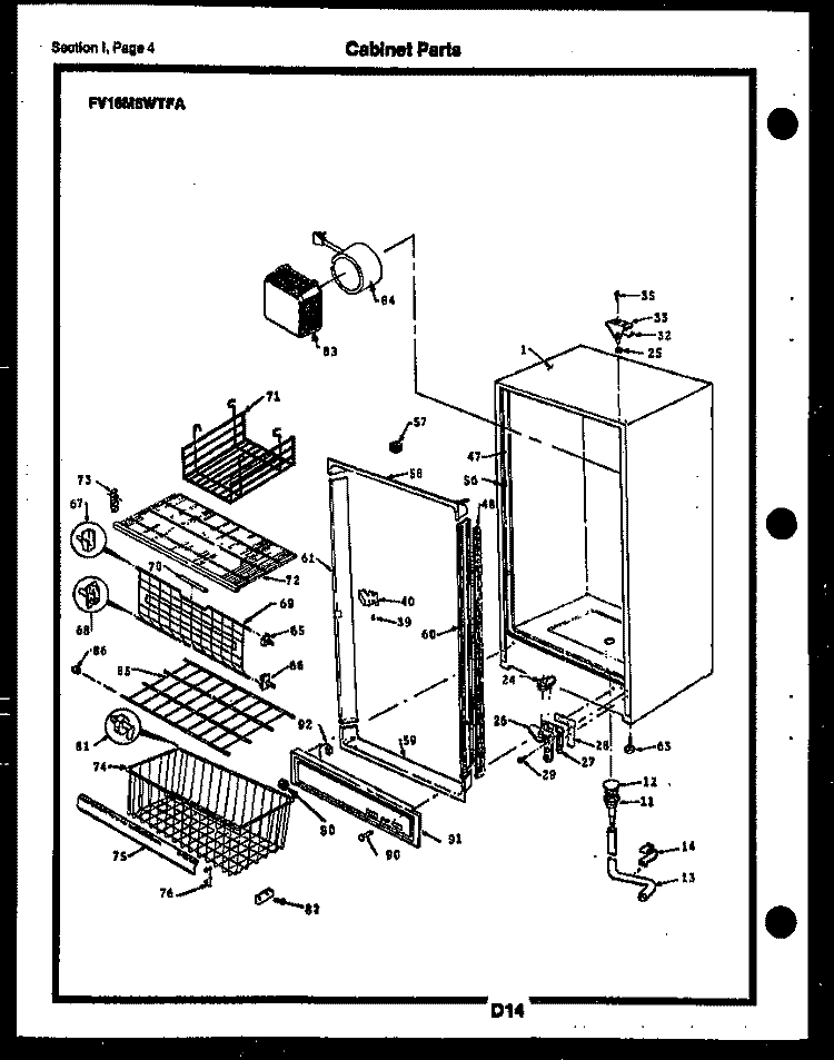 DOOR PARTS Diagram and Parts List for SC24C7WTLB  Gibson Dishwasher
