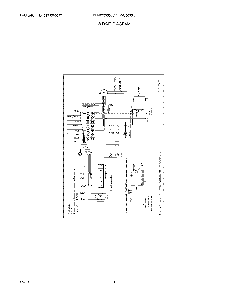 WIRING DIAGRAM Diagram and Parts List for FHWC3055LSA  Uni Range Hood