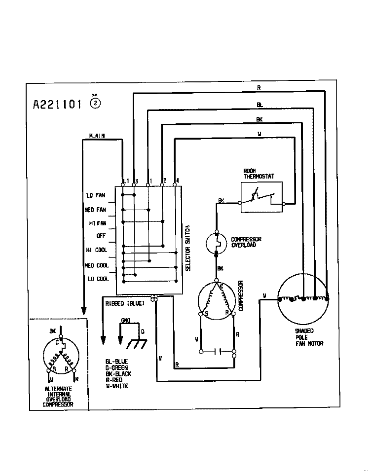 WIRING DIAGRAM Diagram and Parts List for GAC053T7A6  Gibson Air Conditioner