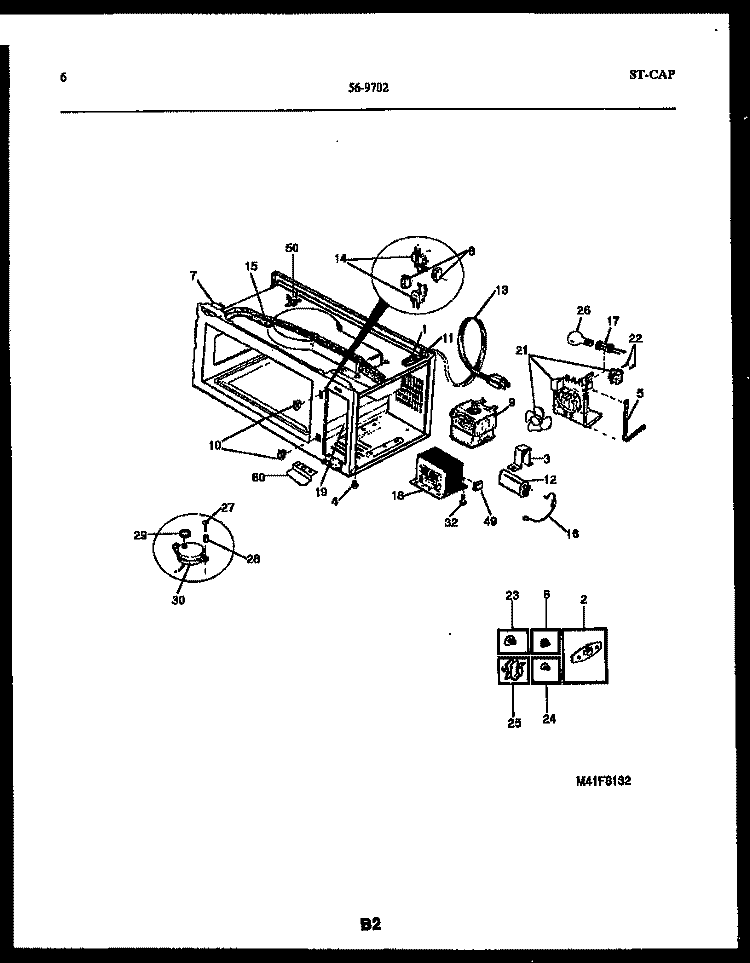 FUNCTIONAL PARTS Diagram and Parts List for 56-9702-10-02  Tappan Microwave