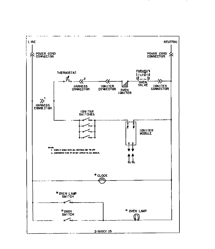 WIRING DIAGRAM Diagram and Parts List for MGF324WBSB  Frigidaire Range