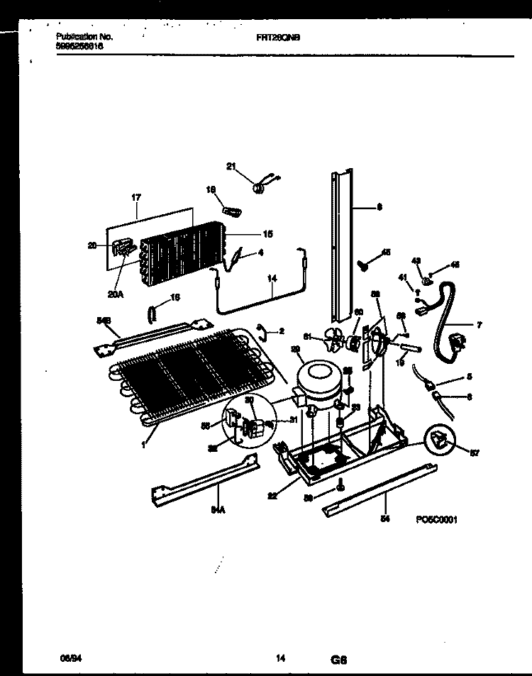 SYSTEM AND AUTOMATIC DEFROST PARTS Diagram and Parts List for FRT26QNBD1  Frigidaire Refrigerator