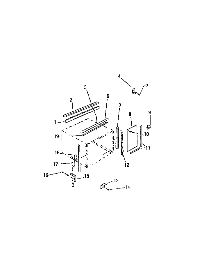WINDOW MOUNTING PARTS Diagram and Parts List for M420C2SB  Kelvinator Air Conditioner