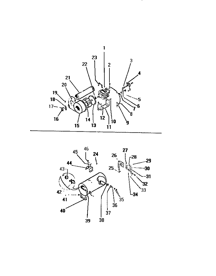 BLOWER & HEATER HOUSING COMPONENTS Diagram and Parts List for DEA600A0T  Kelvinator Dryer