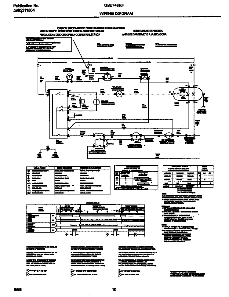 WIRING DIAGRAM Diagram and Parts List for GSE746RFS2  Gibson Dryer