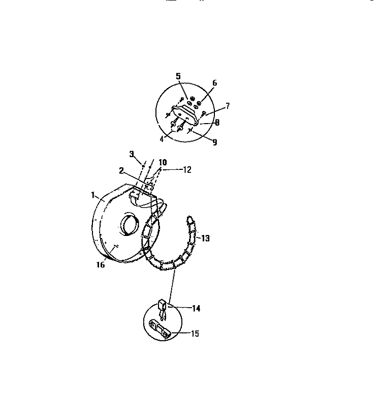 HEATER HOUSING Diagram and Parts List for DE650EDV1  Frigidaire Dryer