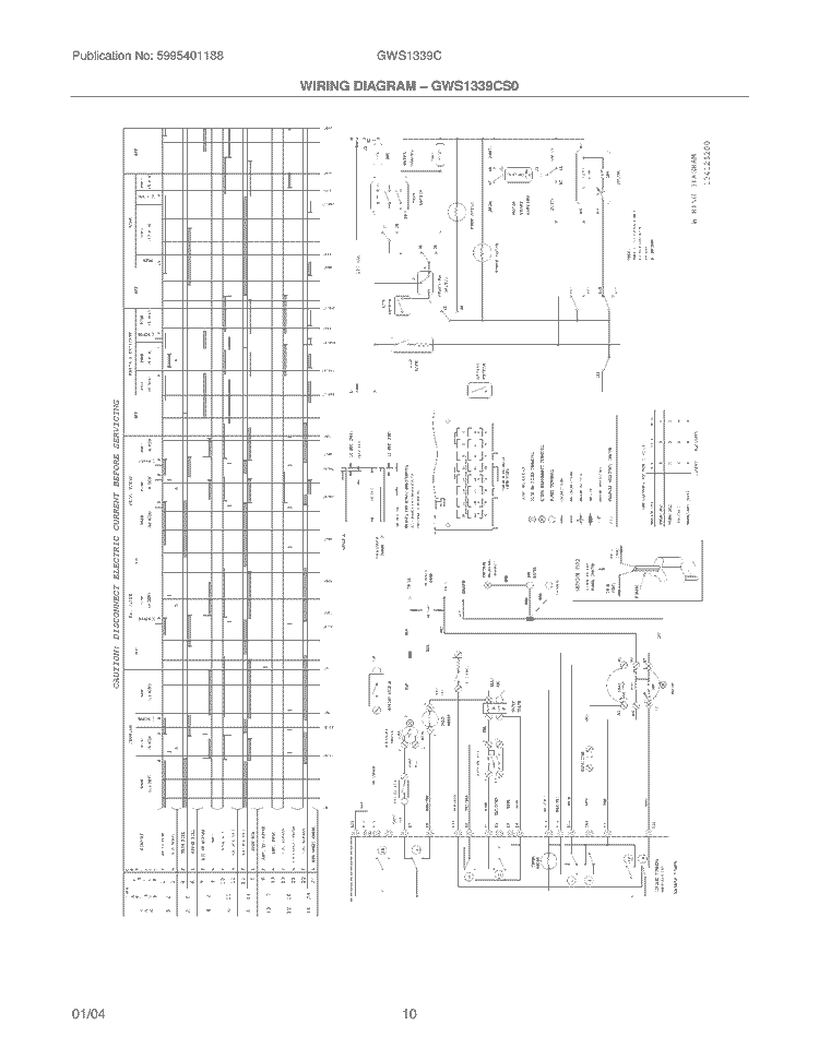 WIRING DIAGRAM Diagram and Parts List for GWS1339CS1  Gibson Washer