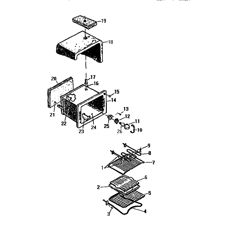 OVEN CAVITY Diagram and Parts List for KS860GDK1  Frigidaire Range
