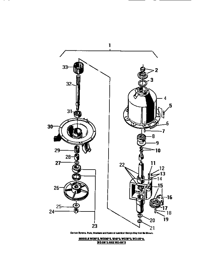 MECHANISM Diagram and Parts List for WC2ML2  Frigidaire Washer