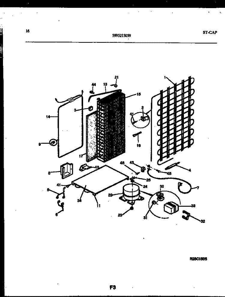 SYSTEM AND AUTOMATIC DEFROST PARTS Diagram and Parts List for RS22F9YX1C  Gibson Refrigerator