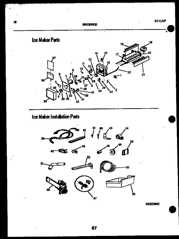 ICE MAKER AND ICE MAKER INSTALLATIO Diagram and Parts List for FGI220JN0D  Kelvinator Refrigerator