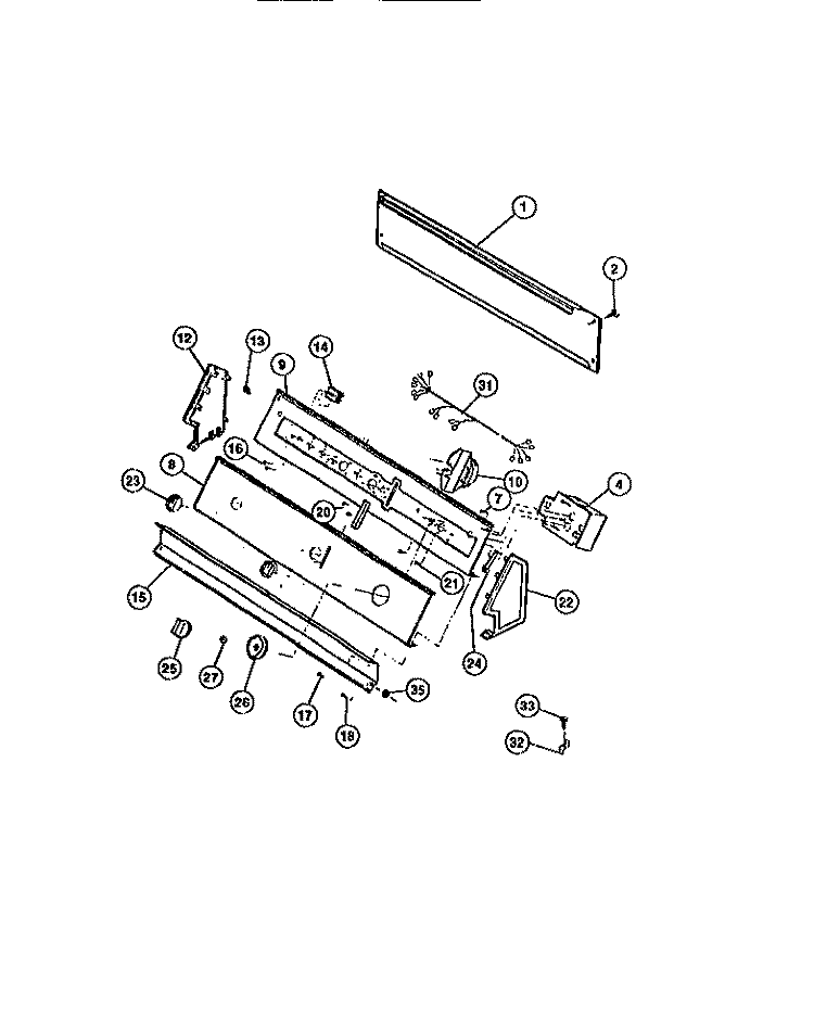 CONSOLE & CONTROLS Diagram and Parts List for WDSDLW0  Frigidaire Washer