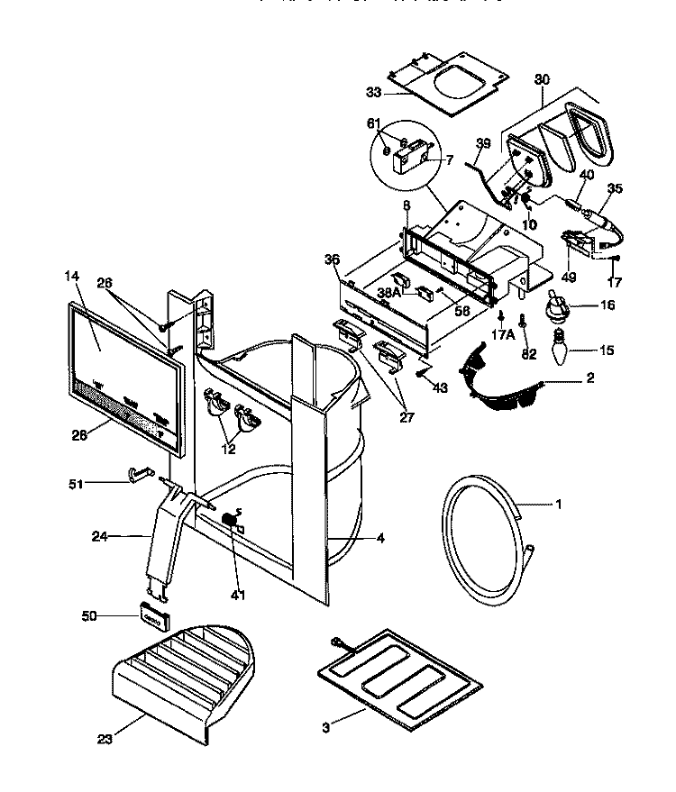 ICE DISPENSER Diagram and Parts List for GRS22WNCD1  Gibson Refrigerator