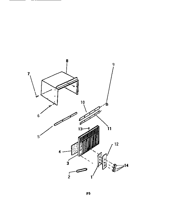 CABINET, FRONT, WRAPPER Diagram and Parts List for M316C2QA  Kelvinator Air Conditioner