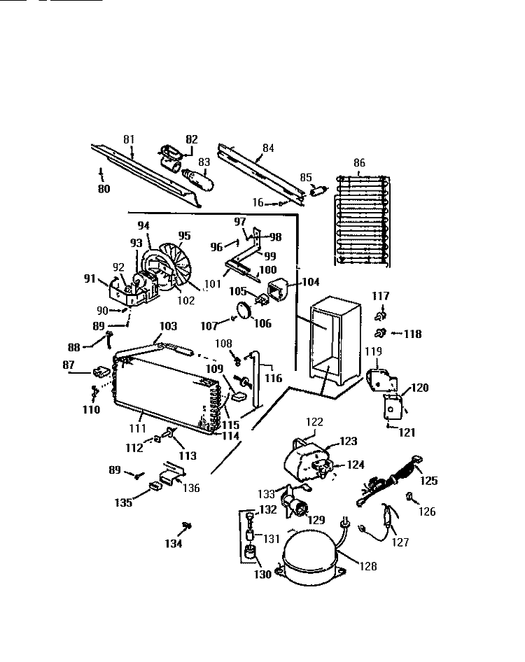 SYSTEMS Diagram and Parts List for UFS157DNOW  Kelvinator Freezer