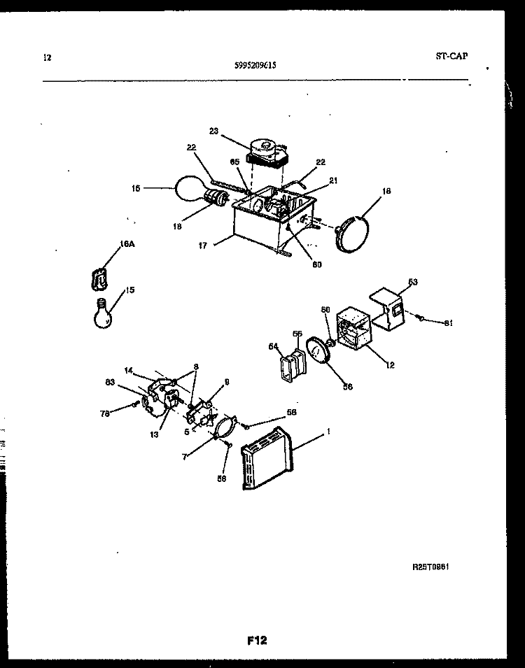 REFRIGERATOR CONTROL ASSEMBLY, DAMP Diagram and Parts List for FPCIS22VPW1  Frigidaire Refrigerator