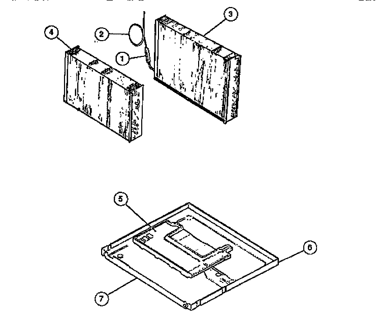 EVAPORATOR, CONDENSER Diagram and Parts List for FAS147P1A1  Frigidaire Air Conditioner