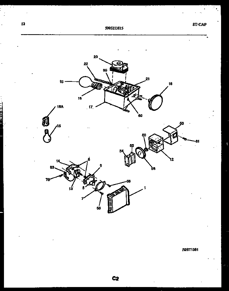 REFRIGERATOR CONTROL ASSEMBLY, DAMP Diagram and Parts List for RS22F5YX1C  Gibson Refrigerator