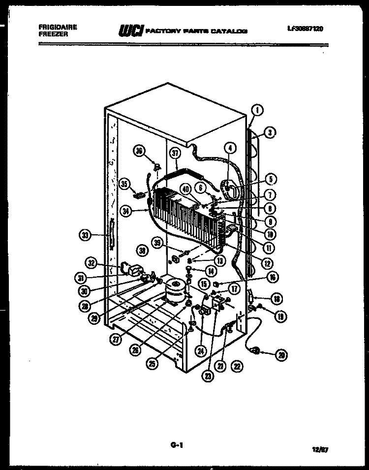 SYSTEM AND AUTOMATIC DEFROST PARTS Diagram and Parts List for UFP16DL3  Frigidaire Freezer