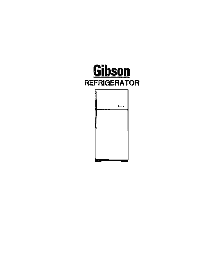 COVER Diagram and Parts List for RT15F1WU2A  Gibson Refrigerator