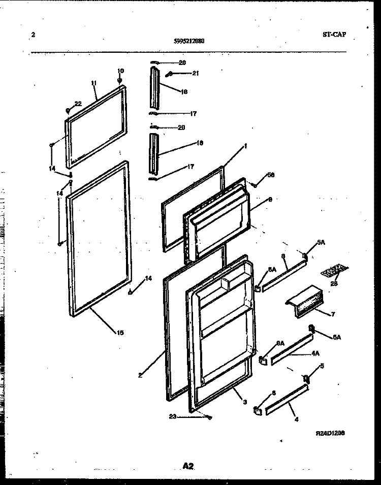 DOOR PARTS Diagram and Parts List for ATG130NCD0  Frigidaire Refrigerator
