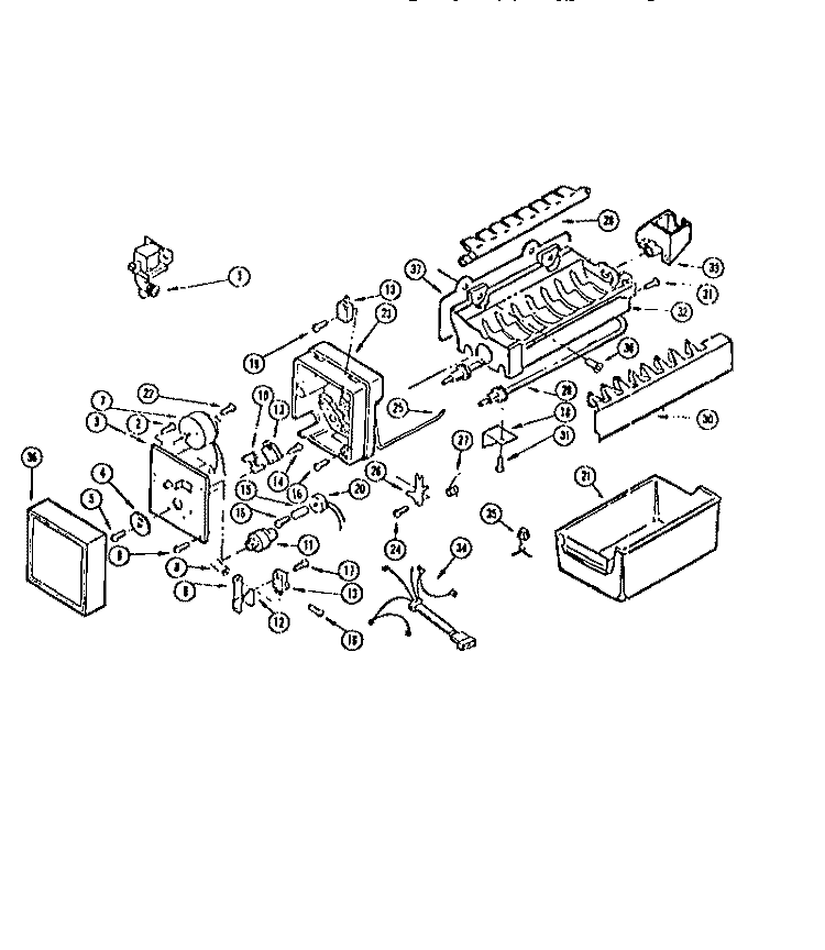 ICE MAKER Diagram and Parts List for RT17F2WT3A  Gibson Refrigerator