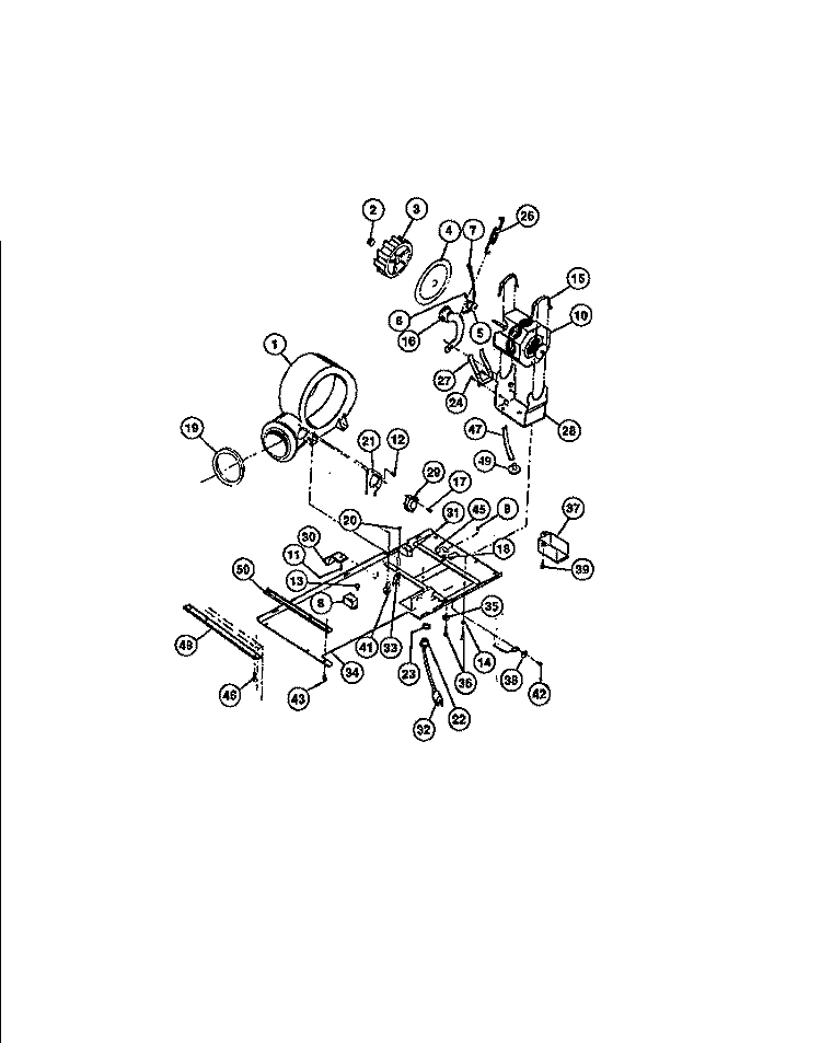 DRYER MOTOR, BASE, HOUSING AND MOUN Diagram and Parts List for LCE441LW2  Frigidaire Washer