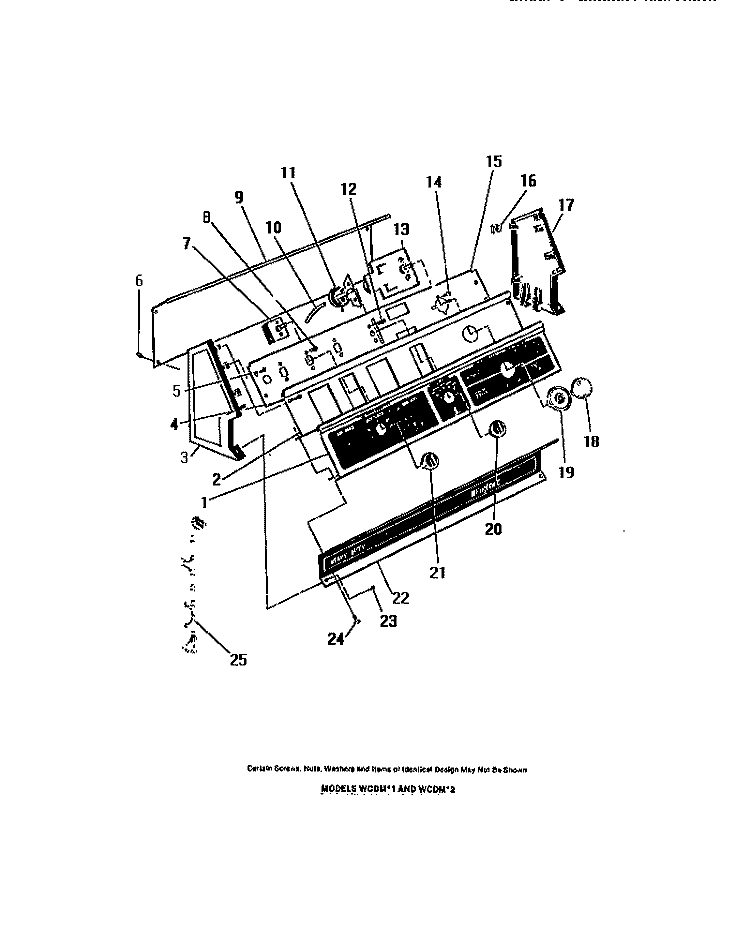CONSOLE Diagram and Parts List for WCDMA1  Frigidaire Washer