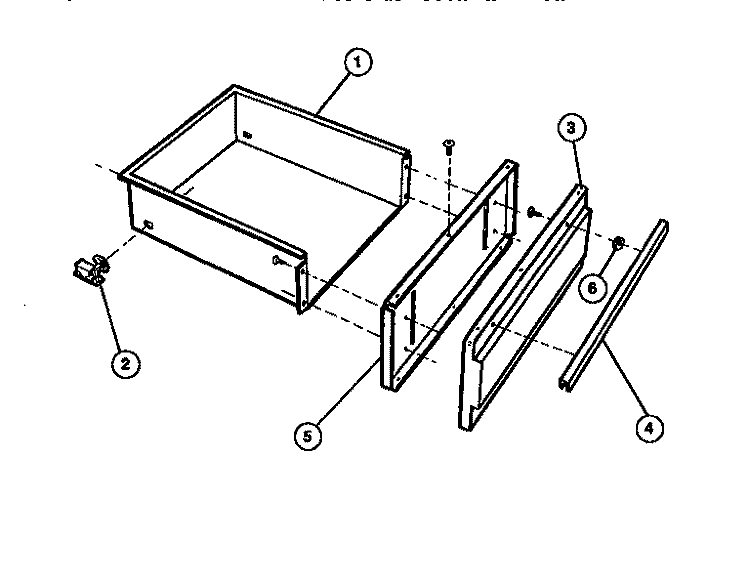 DRAWER PARTS Diagram and Parts List for 30-3989-00-02  Tappan Range