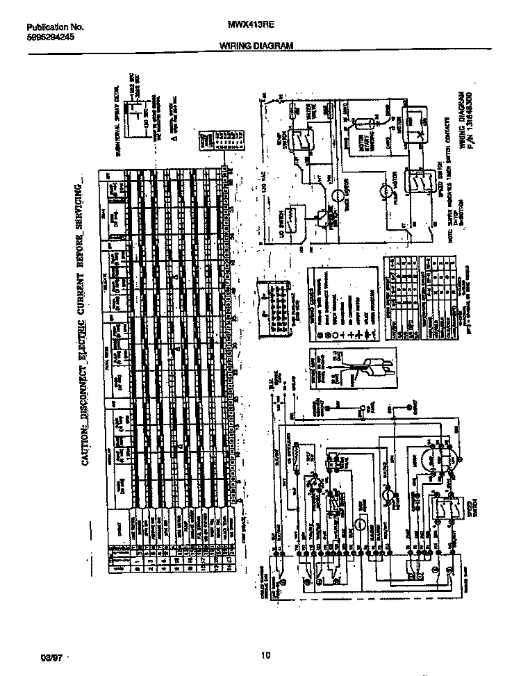 WIRING DIAGRAM Diagram and Parts List for GWS645RBS4  Gibson Washer