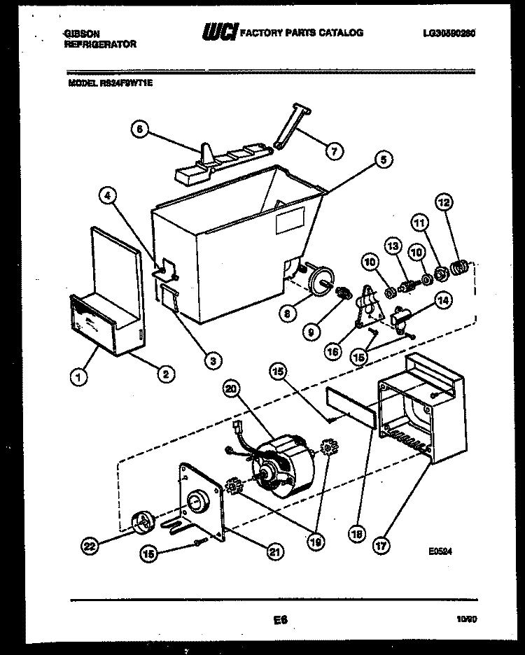 ICE DISPENSER Diagram and Parts List for RS24F9WT1E  Gibson Refrigerator