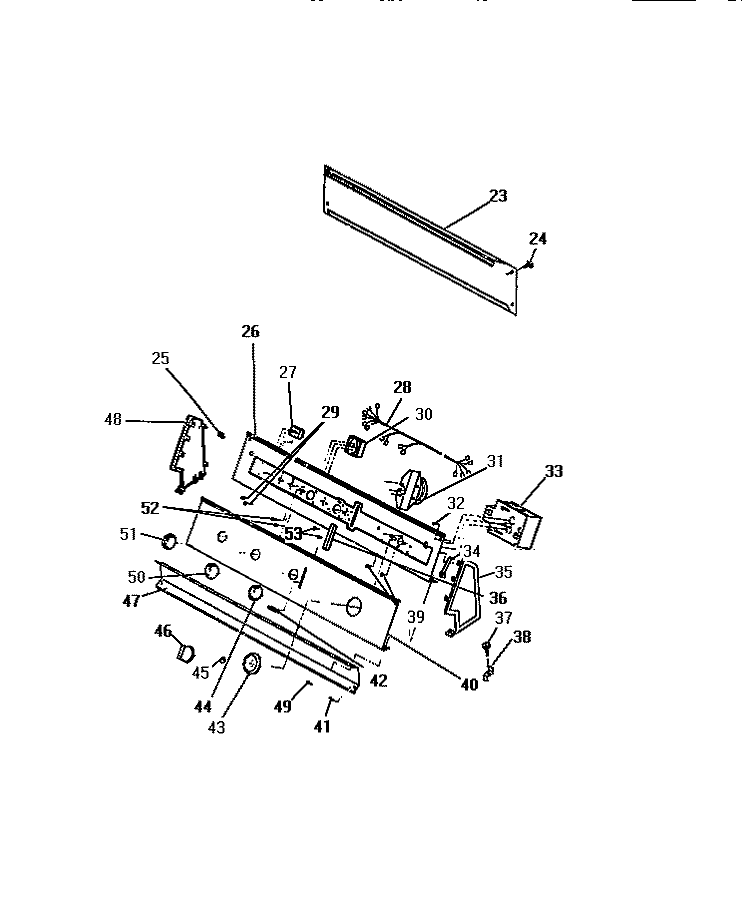 CONSOLE & CONTROLS Diagram and Parts List for WDDW2  Frigidaire Washer